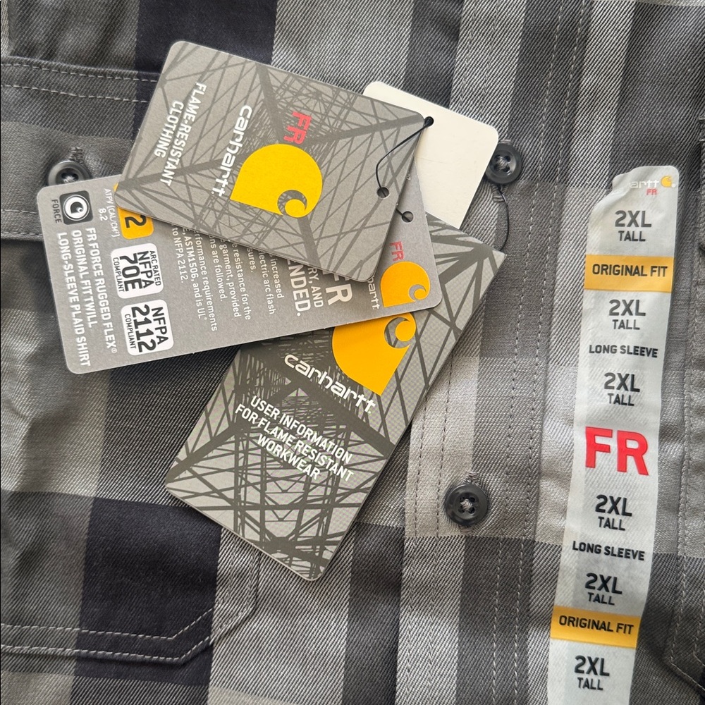 NWT Carhartt FR Flame Resistant 2XL Cat 2 Force Rugged Flex Original Fit Twill - Picture 6 of 9